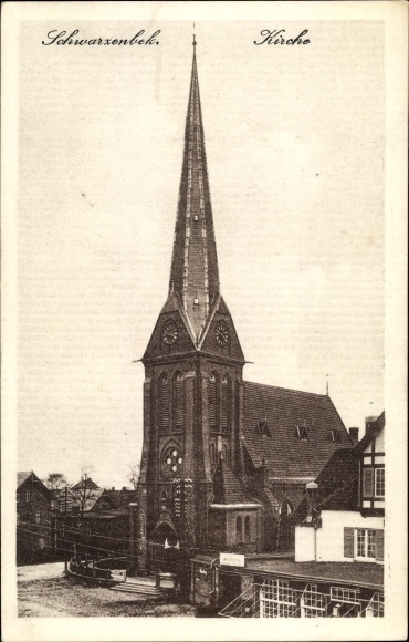Ansichtkaart Schwarzenbek in Lauenburg, kerk
