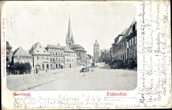 Ak Lichtenfels am Main Oberfranken, Marktplatz