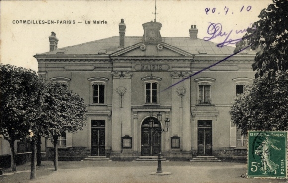 CPA Cormeilles dans Parisis Val d'Oise, La Mairie
