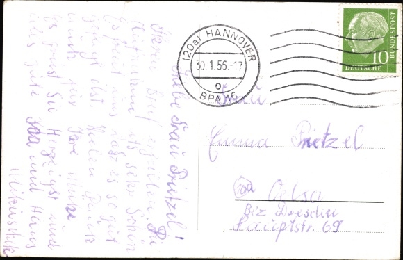 Postcard Hanover in Lower Saxony, main station, Europe House, Sachsenroß, city center, Theater Aegi