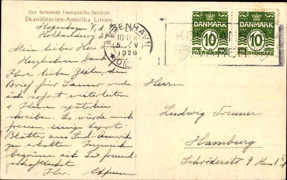 Ak Stoom boot, Scandinavia America Lines