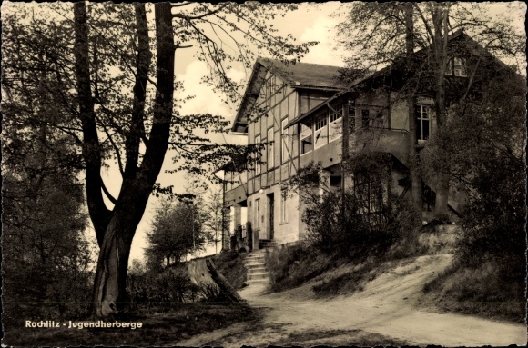 Ak Rochlitz an der Mulde, Blick auf die Jugendherberge, Außenansicht