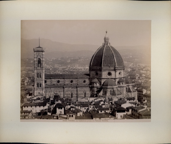 foto rond 1880, Firenze Florence Toscana, La Cattedrale presa DA Palazzo Vecchio