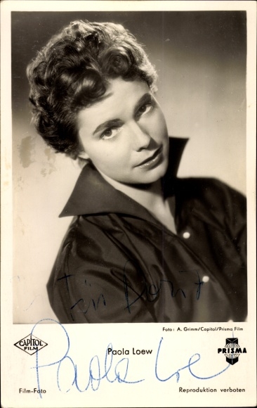 Postcard Actress Paola Loew, Portrait, Capitol Film, Autograph