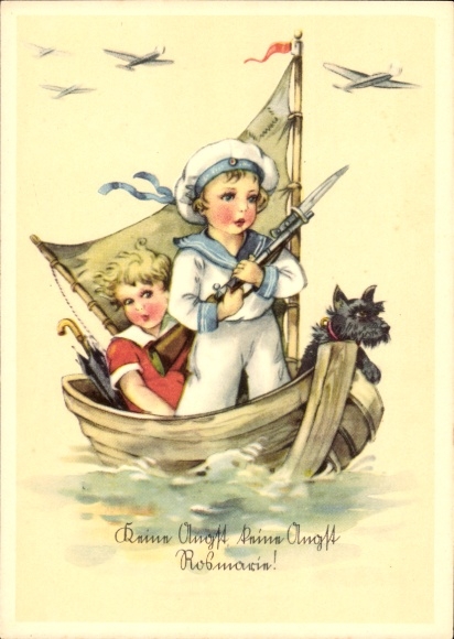 Artists Postcard Lungershausen, Ilse Wende, No Fear Rosmarie, Boy as a Sailor
