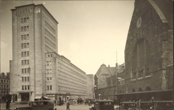 Foto Ak Aachen in Nordrhein Westfalen, Haus Grenzwacht, Hauptbahnhof