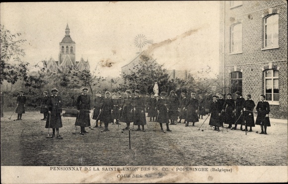 Ak Poperinghe Poperinge West-Vlaanderen, Pensionnat de la Sainte Union des SS.CC.