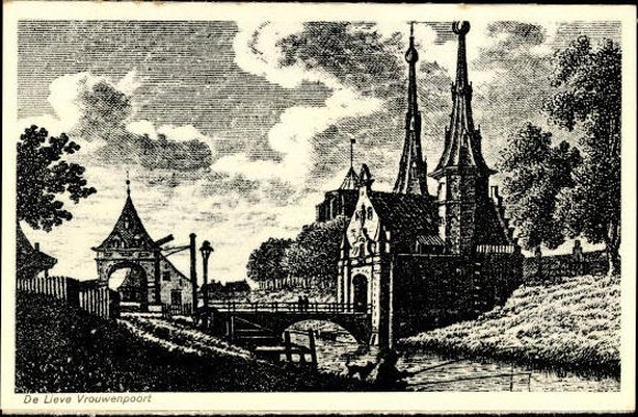 10 old PCs Oud Leerwarden in Friesland, Netherlands, series with cover