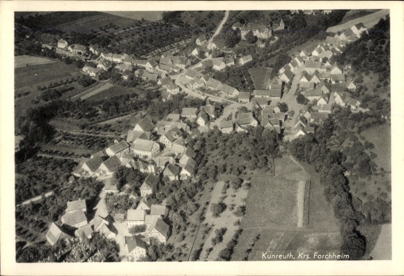 Ak Kunreuth in Oberfranken, Fliegeraufnahme