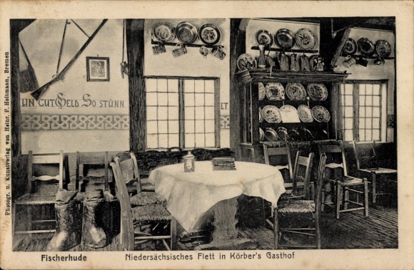 Postcard Fischerhude Ottersberg in Lower Saxony, Lower Saxony Flett in Körber's Gasthof