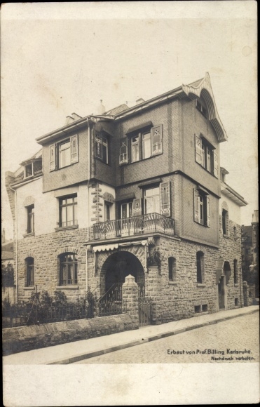 Art Nouveau PC Karlsruhe in Baden Württemberg, building, villa, architect Hermann Billing