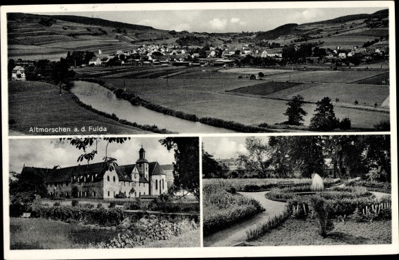 Postcard Altmorschen Morschen Hessen, Panorama of the place