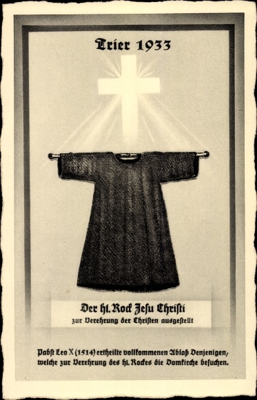 Postcard Trier on the Moselle, Holy Rock of Jesus Christ, pilgrimage 1933
