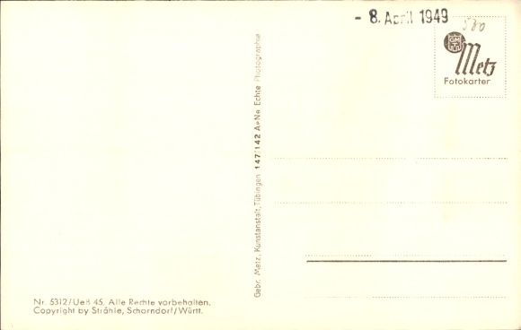 Postcard Überlingen on Lake Constance, aerial photograph