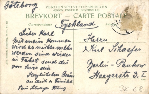 Postcard København Copenhagen Denmark, Personbanegaard, passenger station