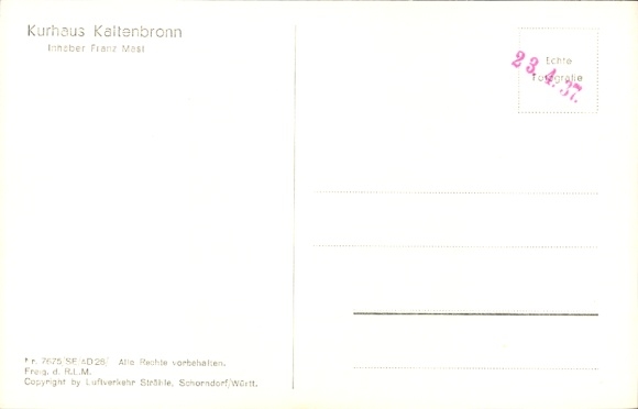 Postcard Kaltenbronn Gernsbach in the Murg Valley Black Forest, Kurhaus Kaltenbronn, Hohloh