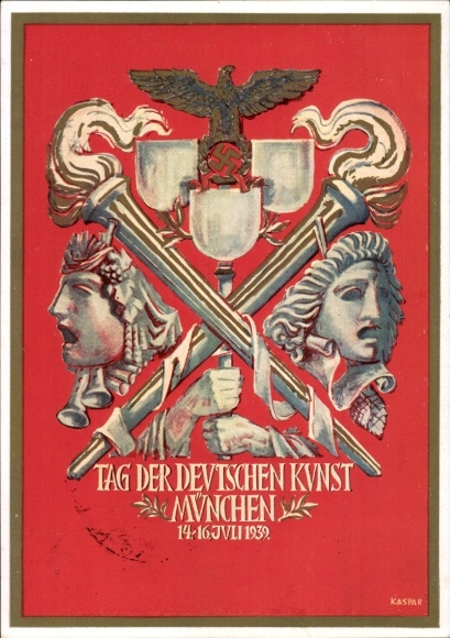Artist Postcard Kaspar, Munich, Day of German Art, 14-16 July 1939