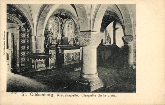 Postcard Obernai Alsace Bas Rhin, Odilienberg Mont Sainte Odile, Cross Chapel