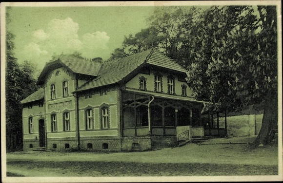 Postcard Frohnsdorf Treuenbrietzen in Brandenburg, forest restaurant to the old oak