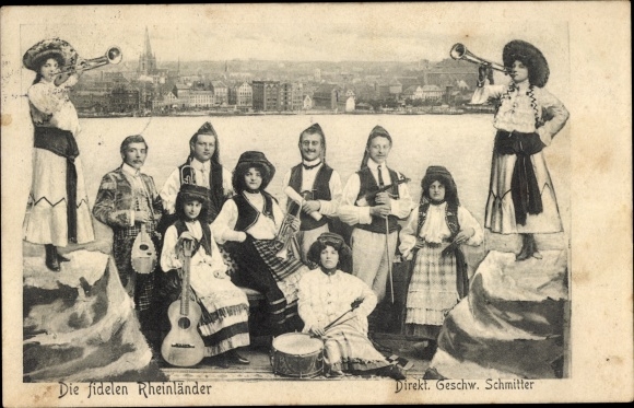 KP Kiel, Weseli Nadreńczycy, muzycy w strojach ludowych, dyrekcja Geschw.Schmitter