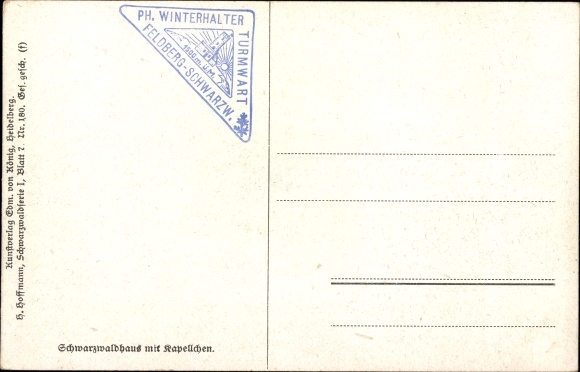 KP artysty Hoffmann, H., Schwarzwald, Schwarzwald dom z kaplicą