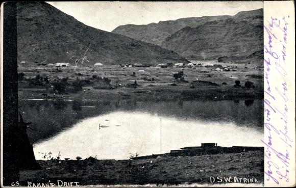 Postcard Warmbad German Southwest Africa Namibia, Landscape, Raman&#39;s Drift