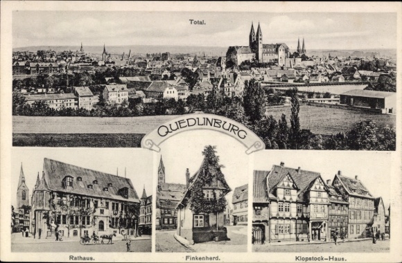 Quedlinburg in het Harzgebergte, Total, Stadhuis, Finkenherd, Klopstockhuis
