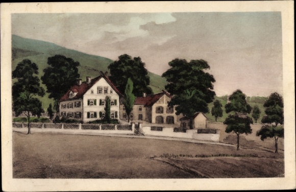 Ak Jöhstadt im Erzgebirge Sachsen, Landheim der Leipziger Nicolaischule, Vorderansicht
