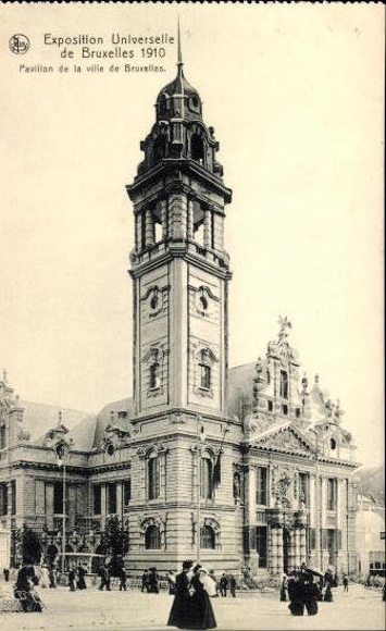 Set von 83 Ansichtskarten, Brüssel Weltausstellung 1910