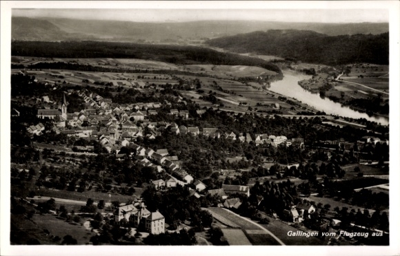 Ak Gailingen am Hochrhein, Fliegeraufnahme