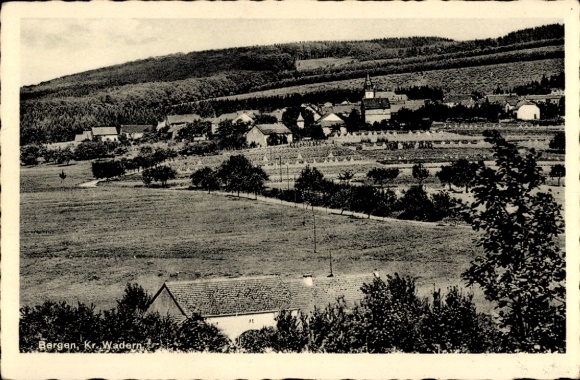 Postcard Bergen Losheim am See Saarland, general view