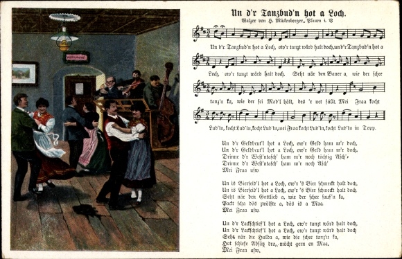 Song Ak Mückenberger, Hilmar, Un d'r Tanzbud'n hot a Loch, dansparen, muzikanten