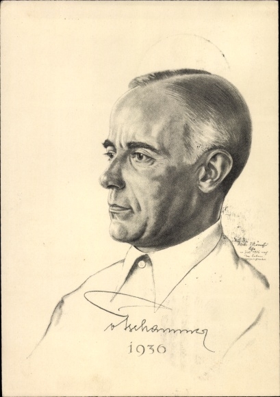Artist PC Reichssportführer Hans von Tschammer and Osten, portrait, German Olympic President