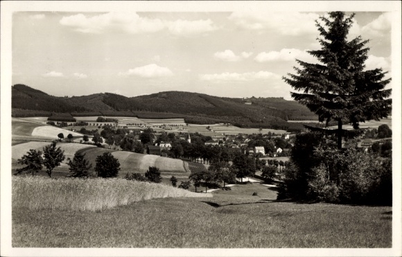 Postcard Erlbach in Vogtland Saxony, general view