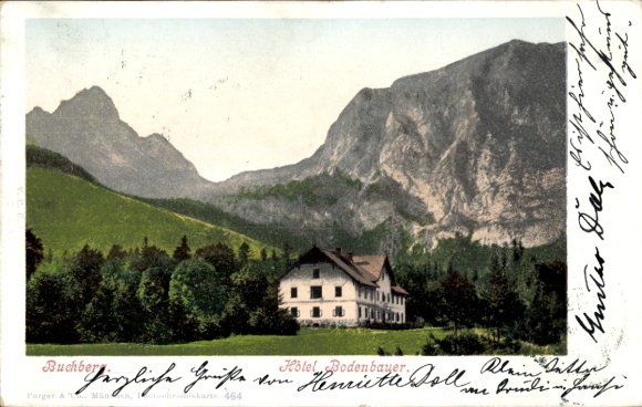 Ak Buchberg Salzburg Oostenrijk, Hotel Bodenbauer