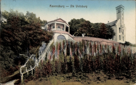 Ak Ravensburg in Württemberg Oberschwaben, Veitsburg