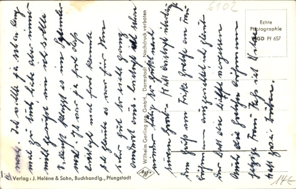 Postcard Pfungstadt Hesse, Bornstrasse, Seeheimerstrasse