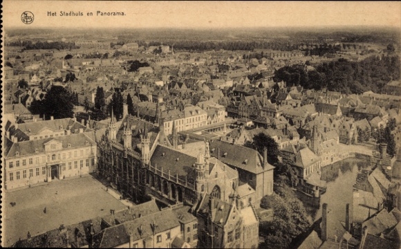 KP Bruxelles Bruksela, Ratusz, Panorama, Widok z lotu ptaka