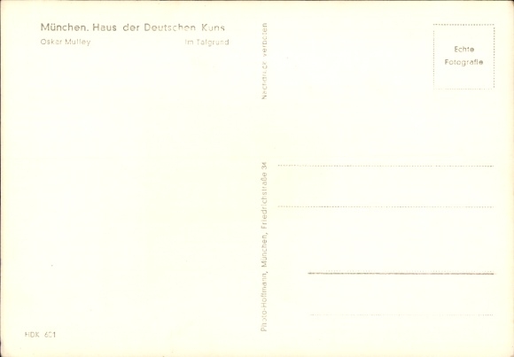 Artist Postcard Mulley, Oskar, HDK 601, In the valley floor, building with rock wall