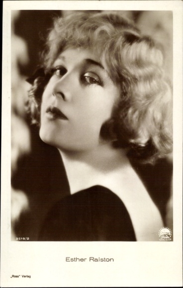 Postcard actress Esther Ralston, portrait, Ross Verlag 3519 2