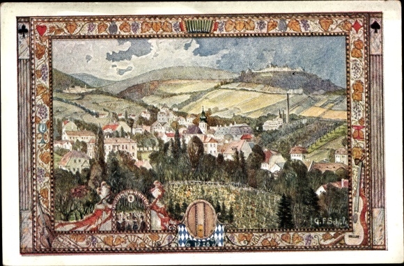 Artist PC Vienna 19 Döbling Grinzing, 10. German singers&#39; federal festival 1928, Robenzl, Rablenberg