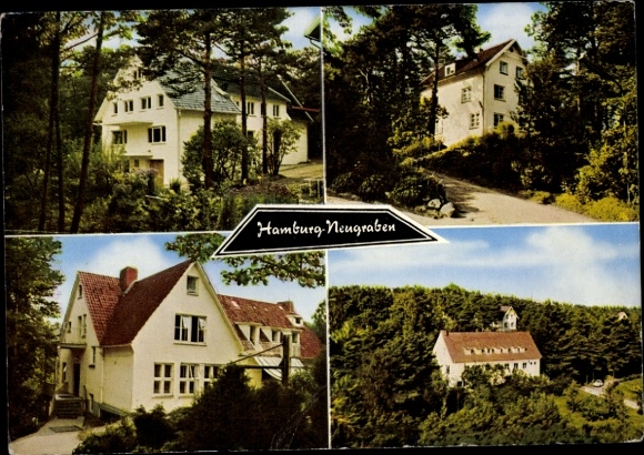 Postcard Hamburg Harburg Neugraben, Free Community for Resolute Christianity eV
