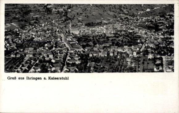 Ak Ihringen am Kaiserstuhl, Fliegeraufnahme