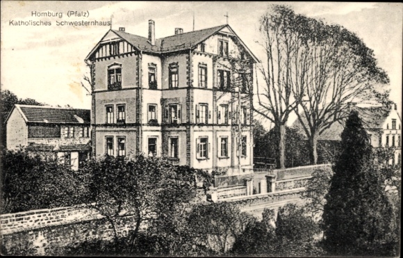 Postcard Homburg in Saarland, Catholic Sisters' House