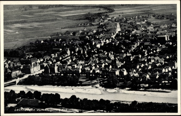 PC Lechhausen Augsburg in Swabia, view of the place, aerial photo