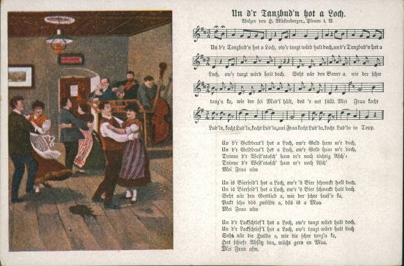 Song Ak Mückenberger, Hilmar, Un d'r Tanzbud'n hot a Loch, dansparen, muzikanten