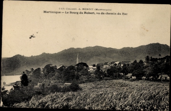 CPA Martinique, Le Bourg du Robert, vu du Chemin du Bac