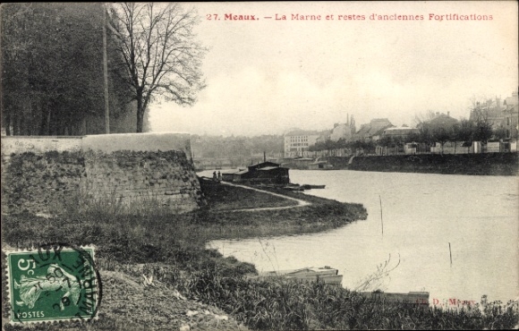 Ak Meaux Seine-et-Marne, Marne, restes d'anciennes Fortifications