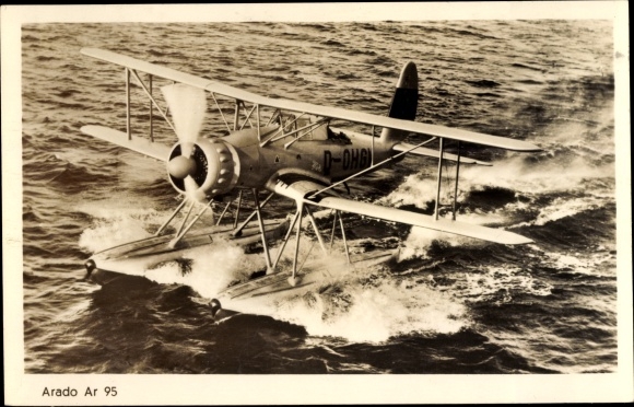 Postcard Arado Ar 95, seaplane