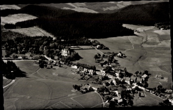 Postcard Buntenbock Clausthal Zellerfeld Oberharz, aerial photograph